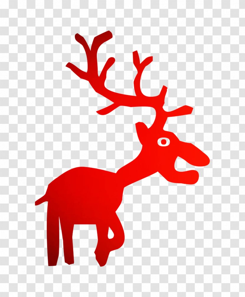 Reindeer Antler Clip Art Character Line - Animal Figure - Wall Sticker Transparent PNG