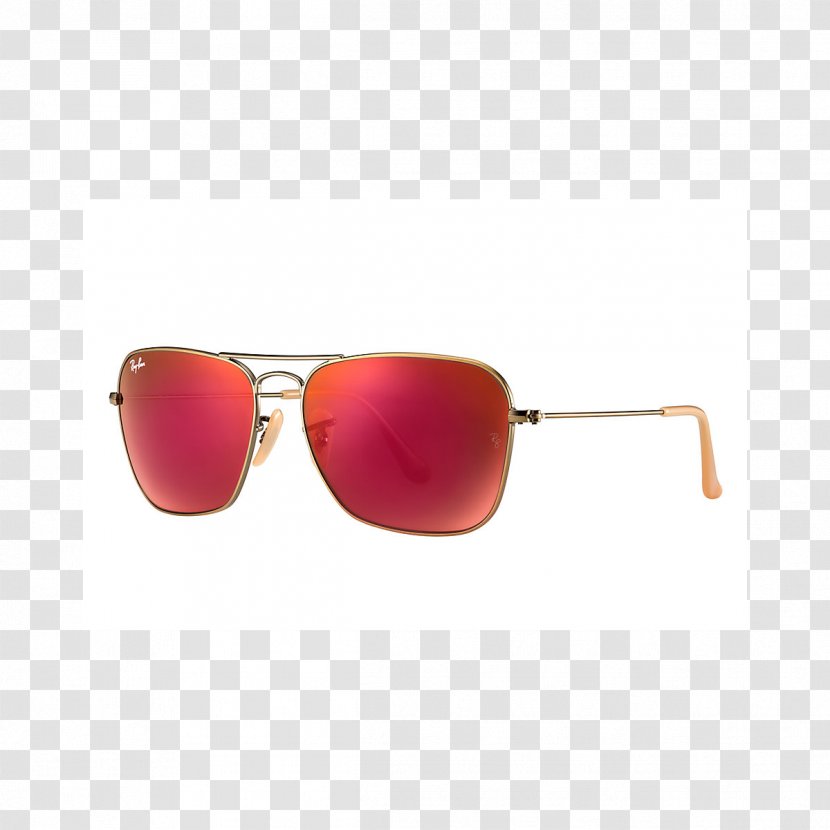 Ray-Ban Caravan Aviator Sunglasses - Magenta - Red Rays Transparent PNG