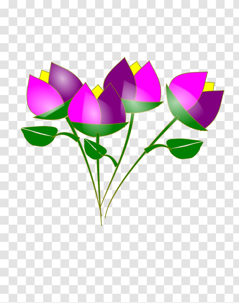 Easter Lily Flower Vase Clip Art - Lilac - Clep Transparent PNG