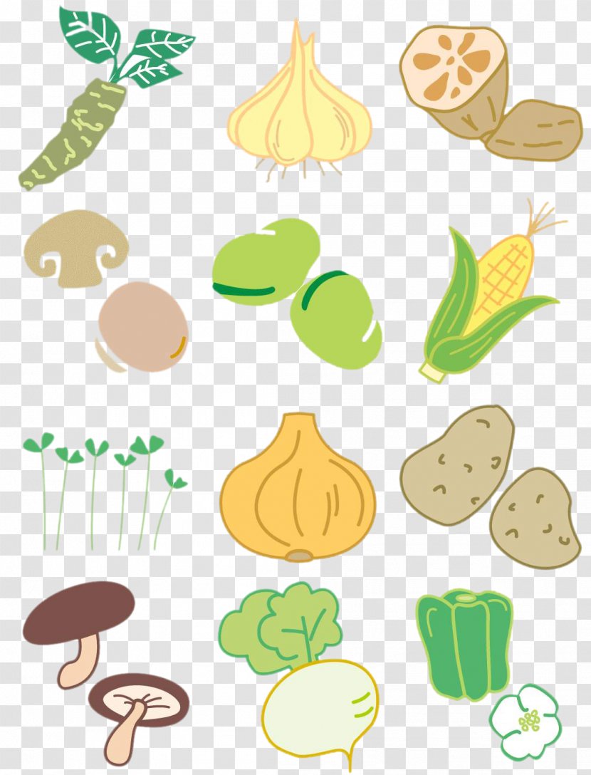 Fruit Vegetable Child Clip Art - Stroke - Hand Drawn Fruits And Vegetables Transparent PNG