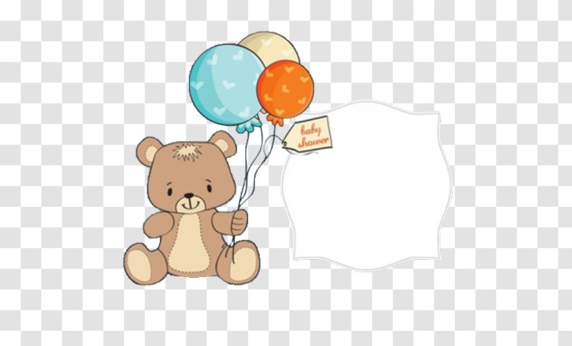Greeting Card Child Stock Photography Illustration - Flower - Cute Bear Holding Balloons Transparent PNG
