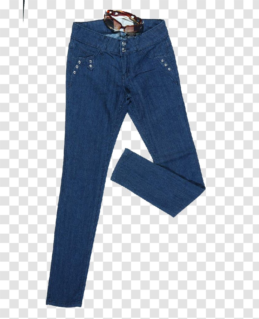 Jeans Denim Trousers - Pocket - Women's Transparent PNG