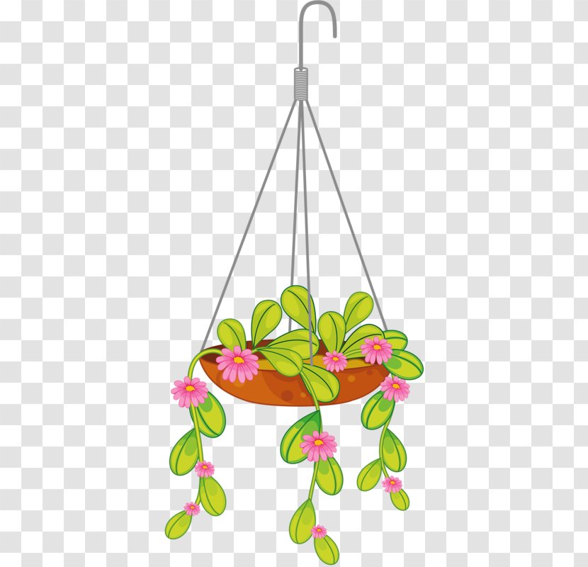 Flowerpot Hanging Basket Clip Art - Flower Transparent PNG