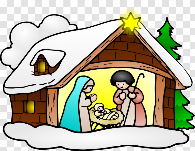 Christianity Christmas Nativity Scene Clip Art - Christian Church - Crib Transparent PNG