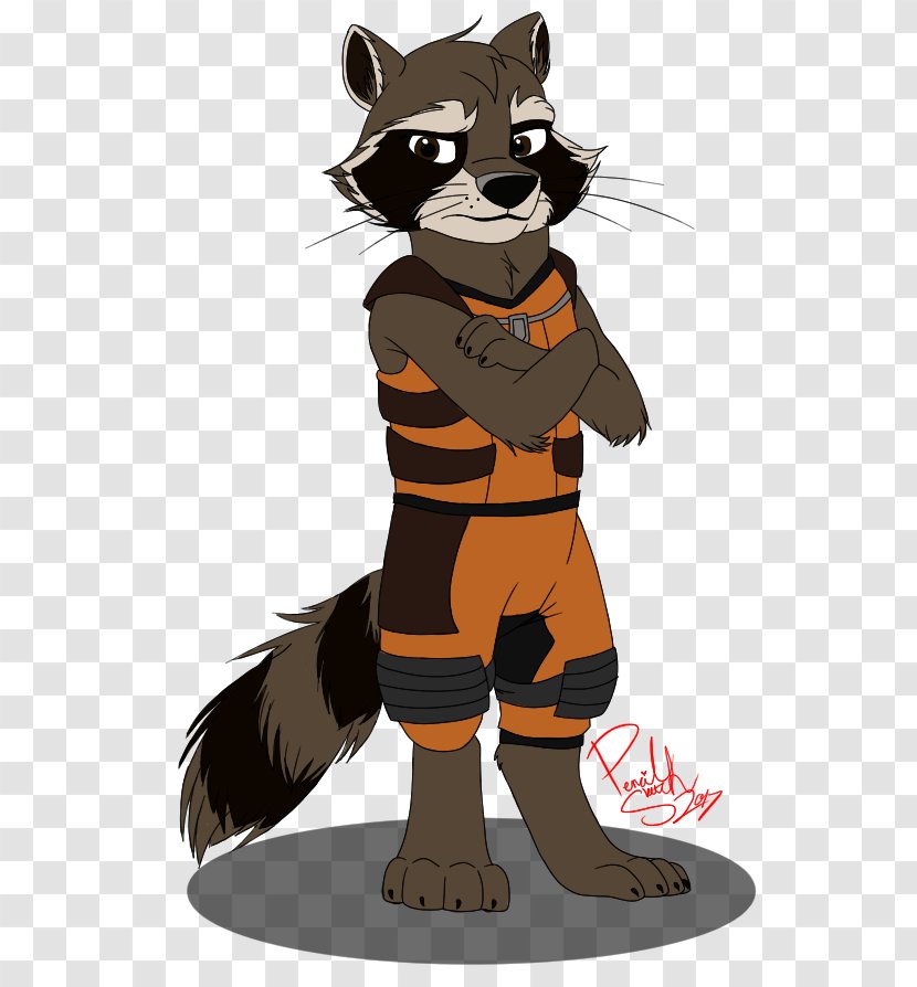 Rocket Raccoon Cat DeviantArt - Cartoon Transparent PNG