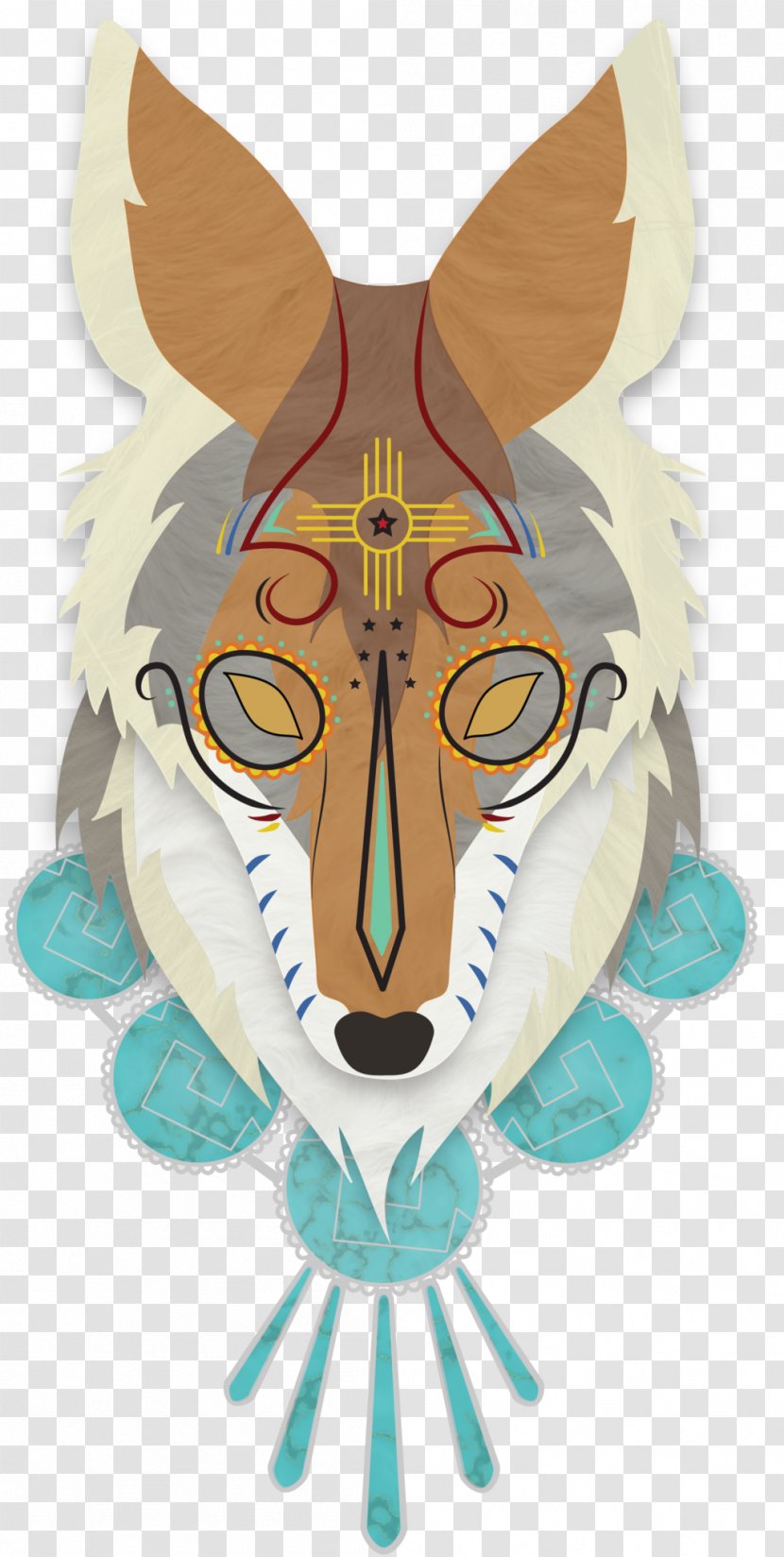 Coyote Dog Day Of The Dead Death - Dia Los Muertos Transparent PNG