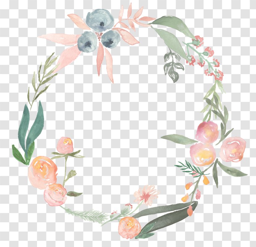 Watercolor Painting Flower Wreath Photography Clip Art - Flora - Floral Transparent PNG