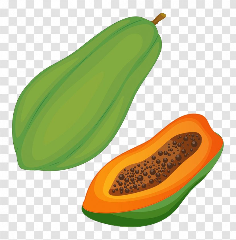 Papaya Pawpaw Clip Art - Heart - Green Transparent PNG