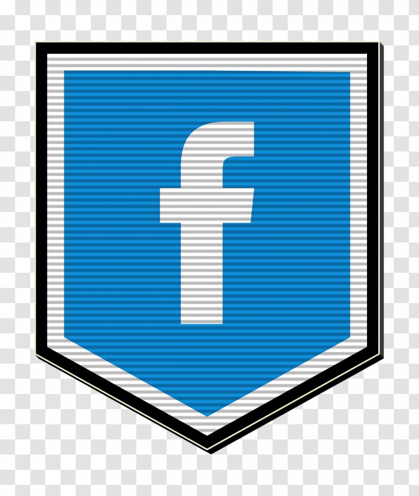 Facebook Icon Logo Media - Electric Blue - Cross Symbol Transparent PNG