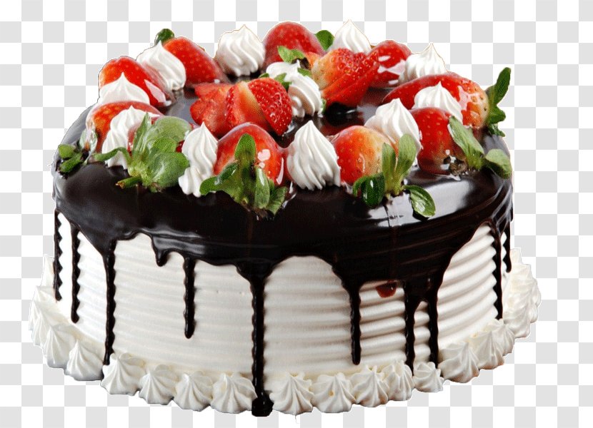 Birthday Cake Wedding Chocolate Strawberry Cream Black Forest Gateau - Toppings - Coffee Transparent PNG