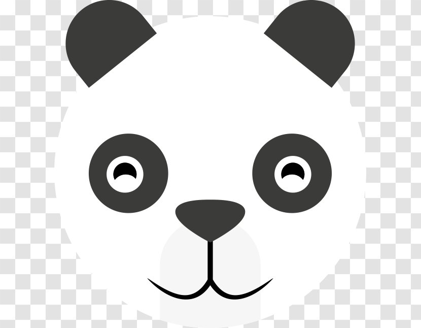 Giant Panda Google Bear Black And White Clip Art - Cat Like Mammal Transparent PNG