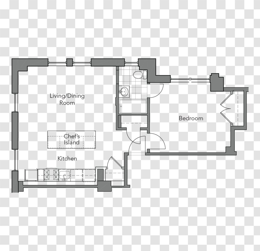 Floor Plan Engineering - Rectangle - Bed Transparent PNG