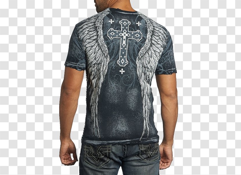 Long-sleeved T-shirt Affliction Clothing Neck - Longsleeved Tshirt Transparent PNG