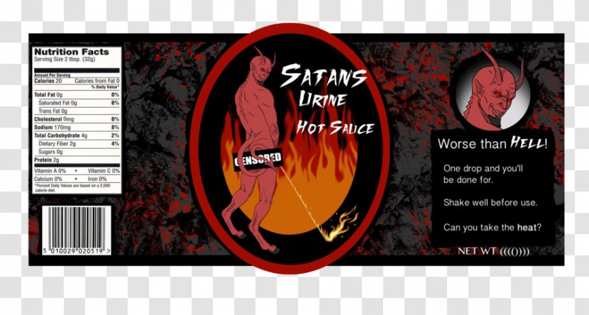 Hot Sauce Chicken Label Habanero - Satan Transparent PNG
