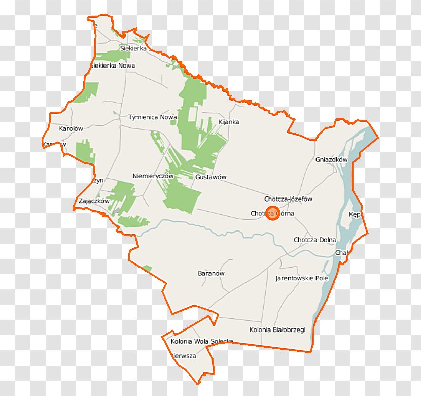 Chotcza Dolna Białobrzegi, Lipsko County Górna Baranów, - Map Transparent PNG