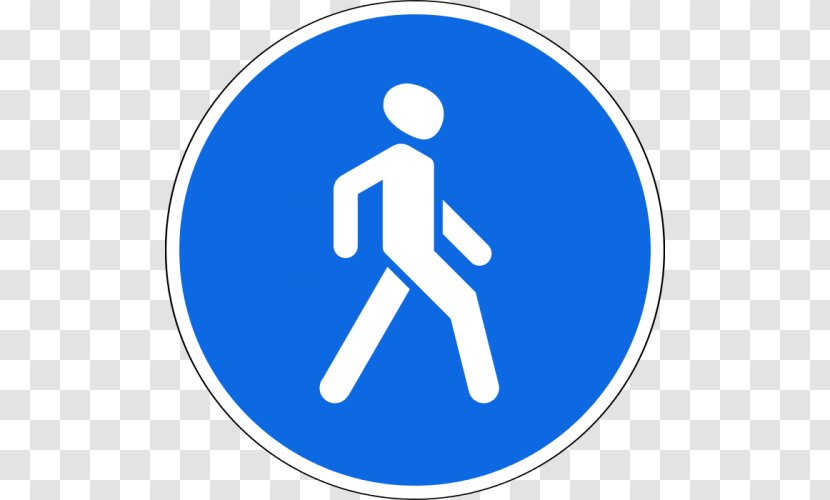 Traffic Sign Pedestrian Zone Code Road - Footpath Transparent PNG