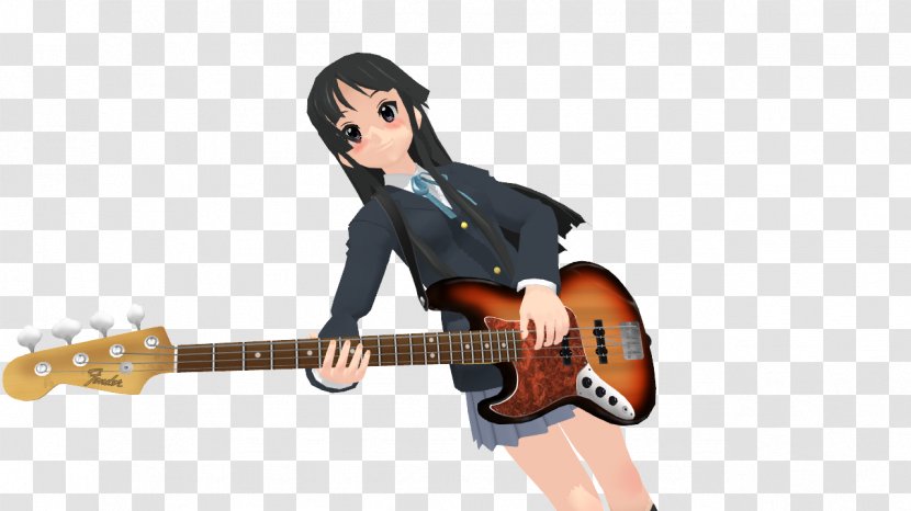 Acoustic Guitar Bass Mio Akiyama Electric - Cartoon Transparent PNG