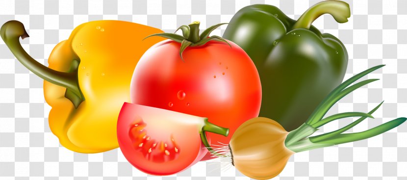 Bell Pepper Tomato Garlic Clip Art - Nightshade Family - Eggplant Transparent PNG