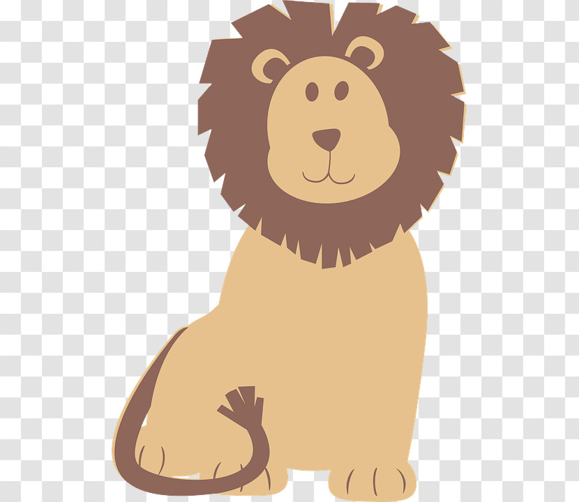 Lion Cartoon Brown Animal Figure Brown Bear Transparent PNG