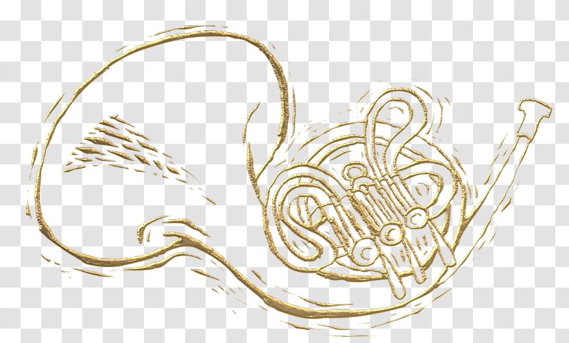 Mellophone French Horns Ear Body Jewellery Musical Instruments - Flower Transparent PNG