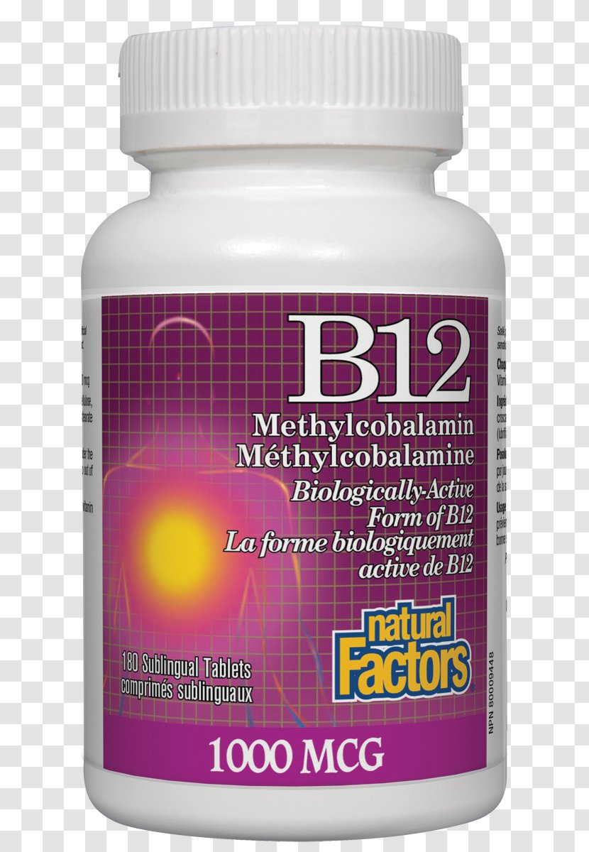 Dietary Supplement Vitamin B-12 Methylcobalamin Sublingual Administration - Tablet Transparent PNG