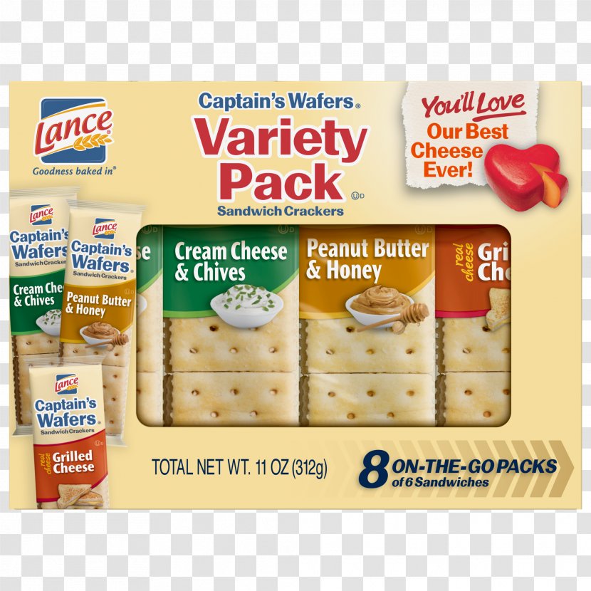 Cheese Sandwich Toast Lance Inc. Captain's Wafers Cracker Transparent PNG