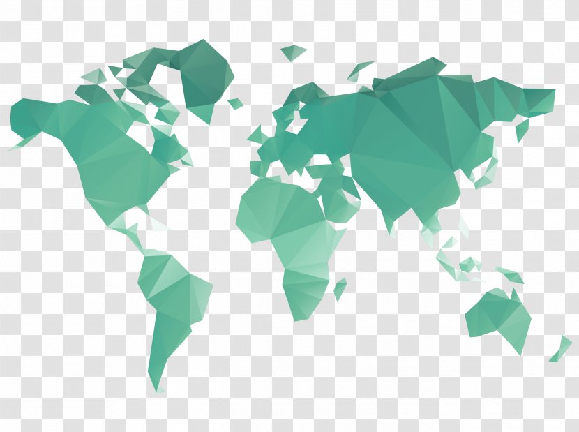 Globe World Map - Triangle Transparent PNG
