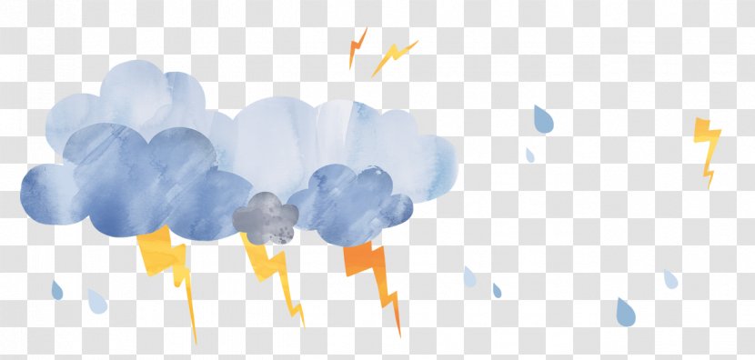 Cartoon Thunder Lightning Image Illustration - Drawing - Dark Clouds Transparent PNG