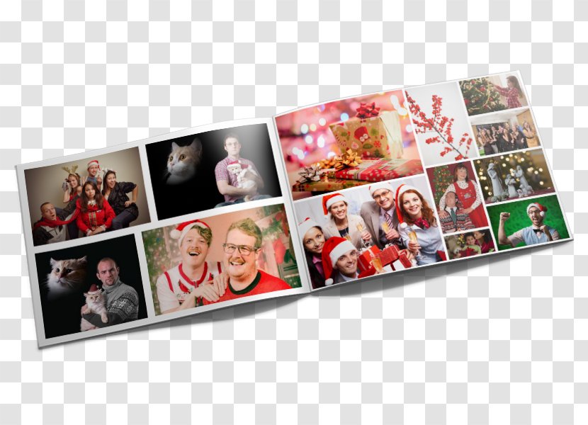 Owl Text Collage Christmas Gift-bringer Greeting - Photobook Cover Transparent PNG