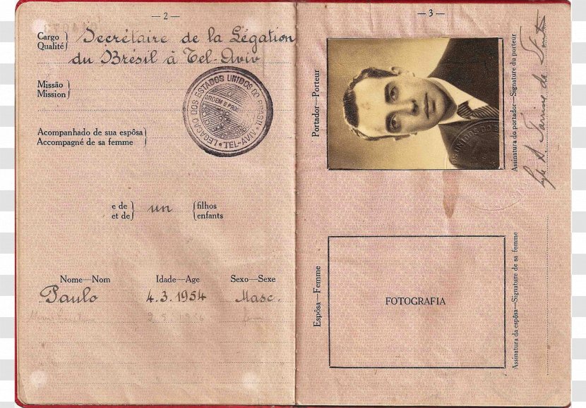 Identity Document Passport Diplomat Israel - Diplomatic Transparent PNG