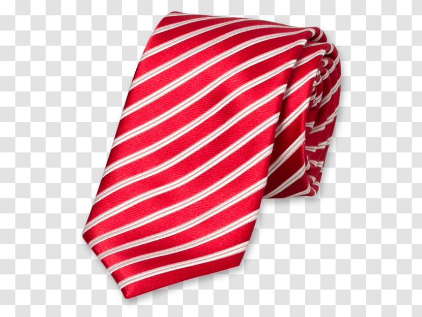 Necktie Red White Silk Stripe - Blue - Suit Transparent PNG