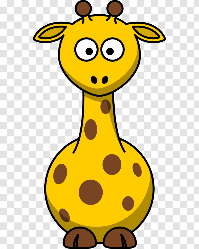 Giraffe Cartoon Drawing Clip Art - Flower - Goofy Face Transparent PNG