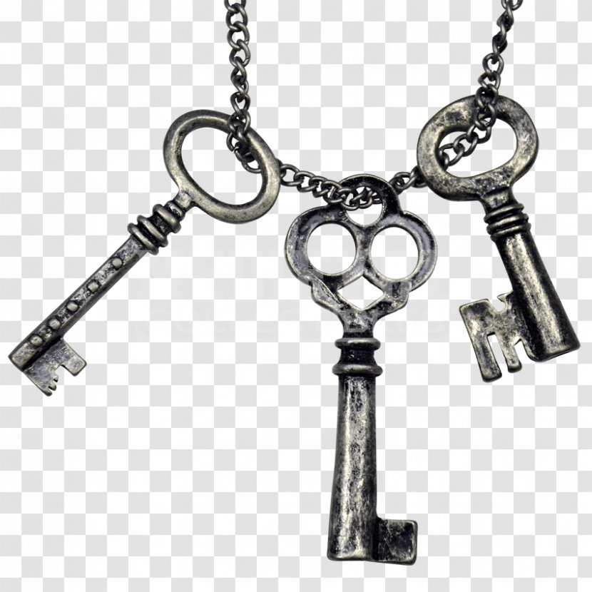 Necklace Skeleton Key Jewellery Clip Art - Metal - Keys Transparent PNG
