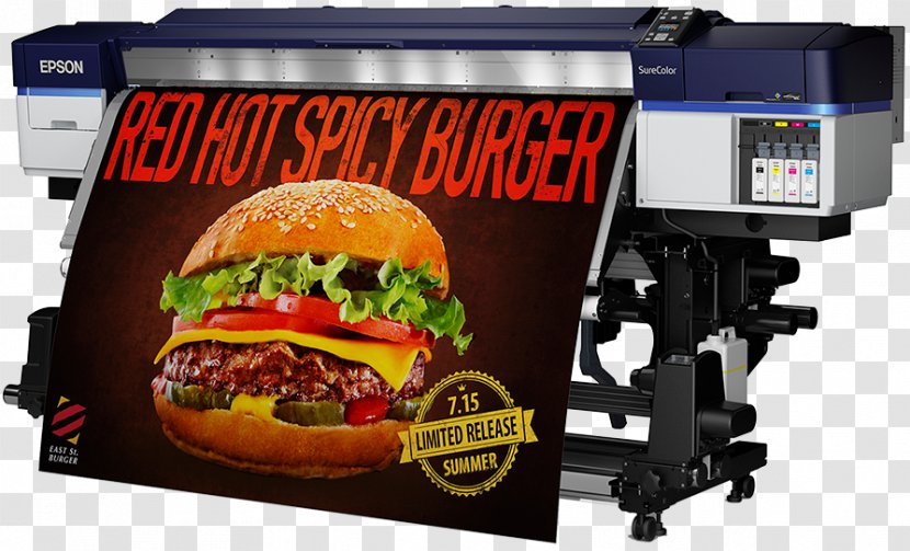 Wide-format Printer Epson SureColor SC-S40600 Printing - Fast Food Transparent PNG