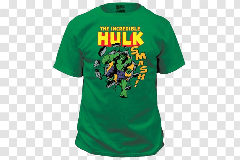 Hulk T-shirt Crew Neck Top Clothing - Superhero Transparent PNG