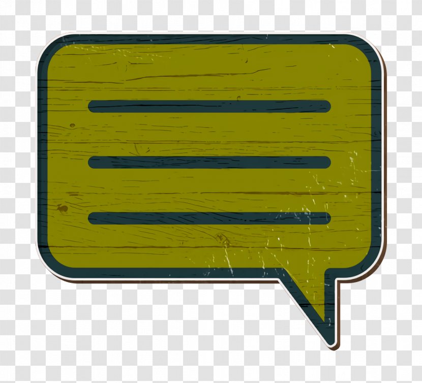Bubble Icon Chat Communication - Sign - Signage Rectangle Transparent PNG