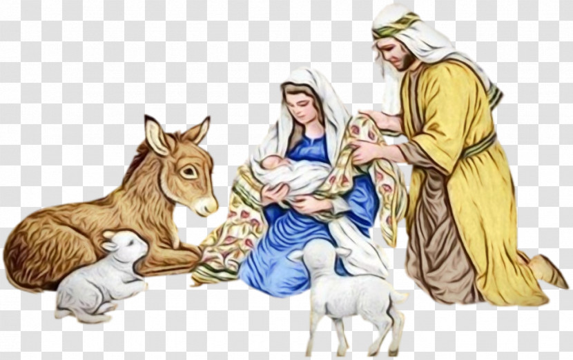 Nativity Scene Burro Animal Figure Transparent PNG