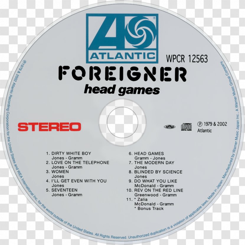 Compact Disc Foreigner Records Head Games Album - Tree Transparent PNG