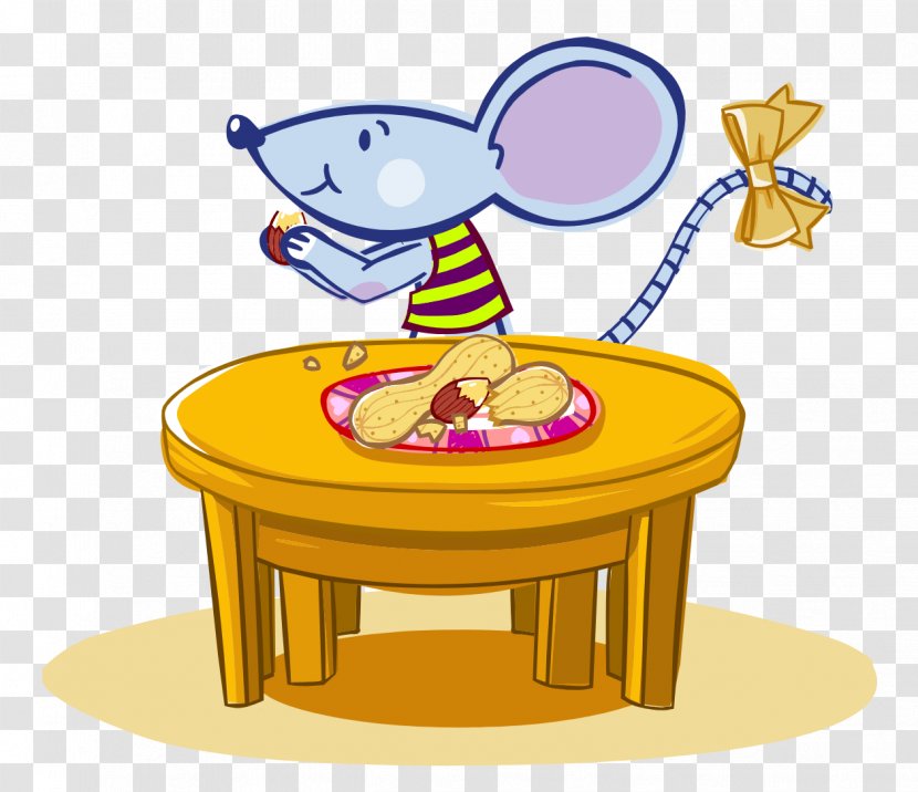 Mouse Cartoon Peanut Animation Illustration - Lovely Hand-painted Eating Peanuts Transparent PNG