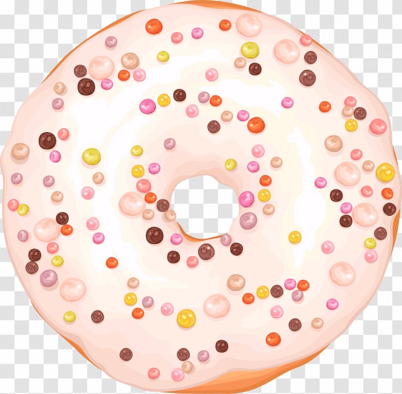 Doughnut Bakery Polka Dot Pink - Donut Transparent PNG
