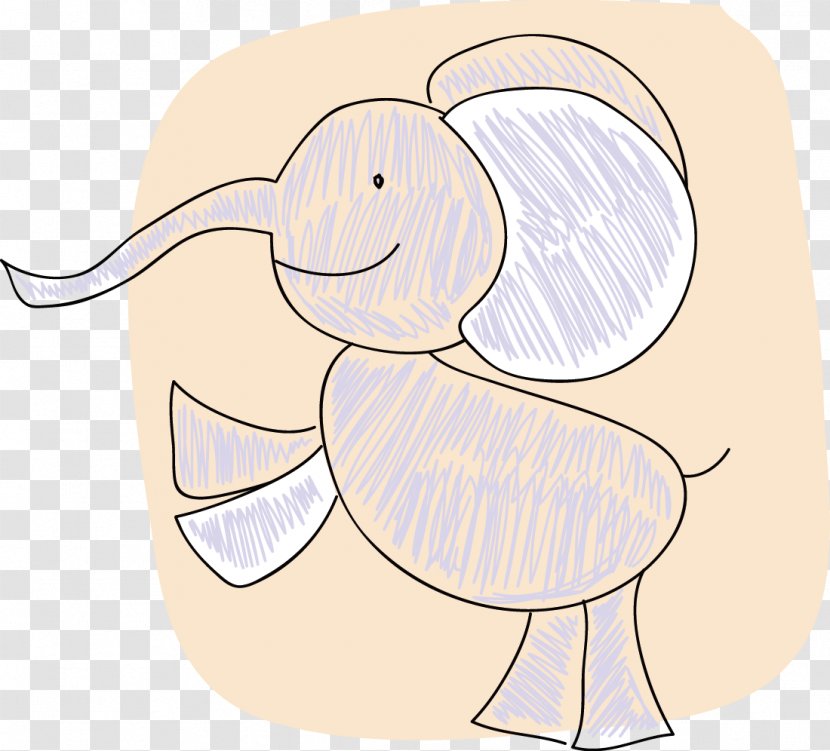 Elephant Cartoon Illustration - Silhouette - Vector Transparent PNG