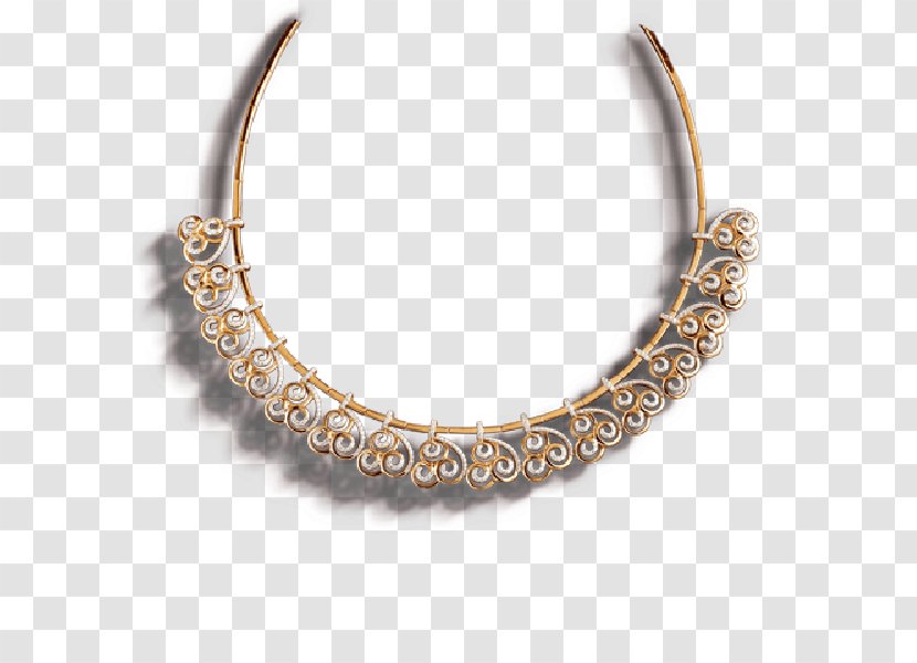 Necklace Jewellery Gemstone Diamond Gold - Floral Emblem Transparent PNG
