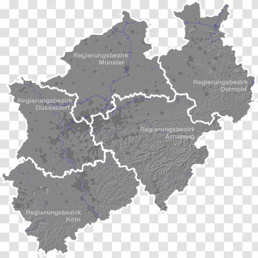 Ruhr Düsseldorf Mülheim Map Rhine - Germany Transparent PNG