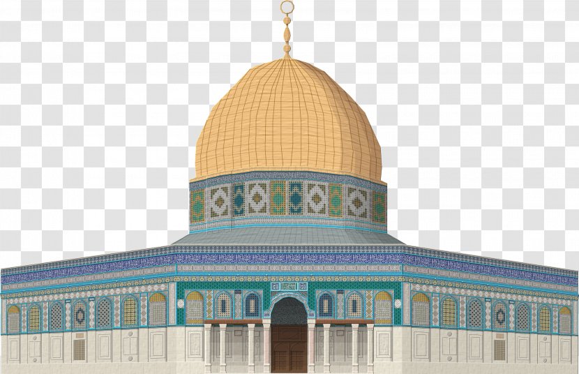 Dome Of The Rock Mosque Drawing Allah - Muhammad Transparent PNG