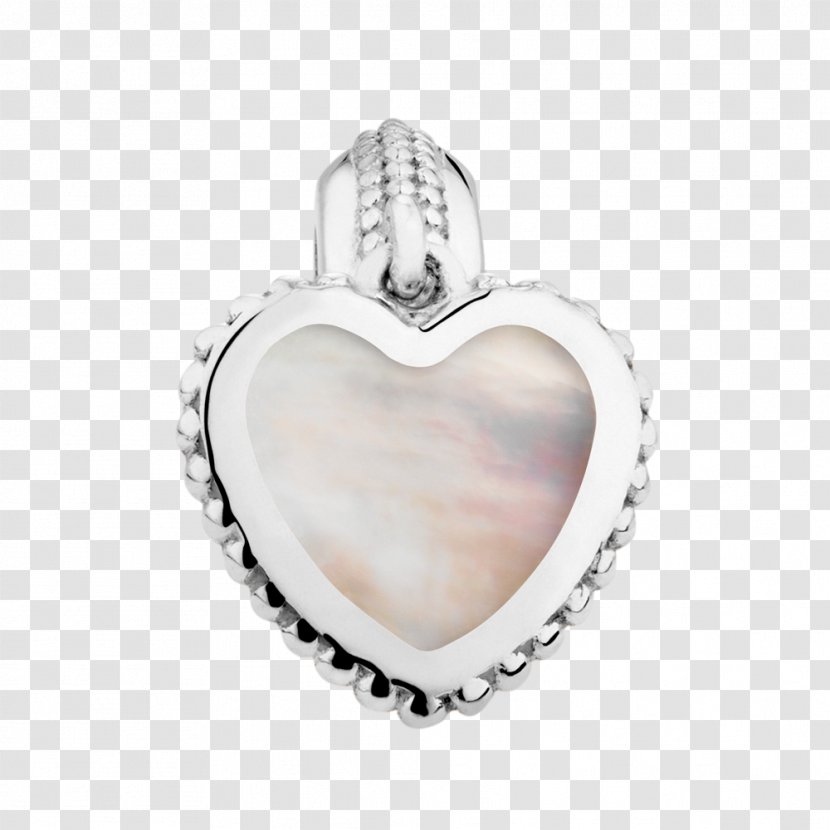 Locket Body Jewellery Necklace Silver - Pearl Heart Transparent PNG