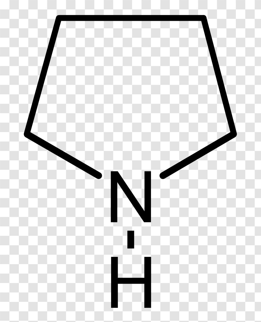 Pyrrolidine Proline Chemical Compound Imidazole Amine - Black Transparent PNG