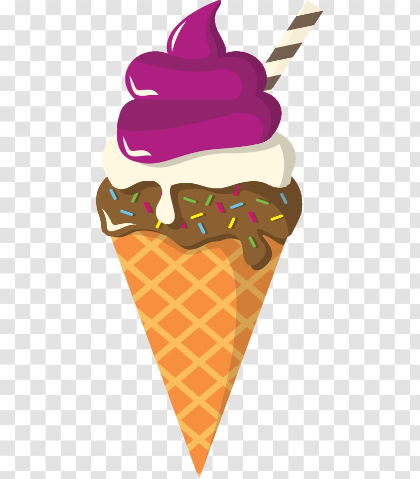 Neapolitan Ice Cream Dondurma Cone - Flavor - Vector Hand-drawn Transparent PNG