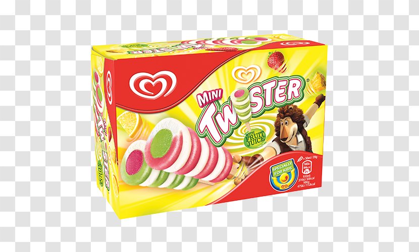 Ice Cream Pop Juice Twister - Strawberry - Glass Transparent PNG