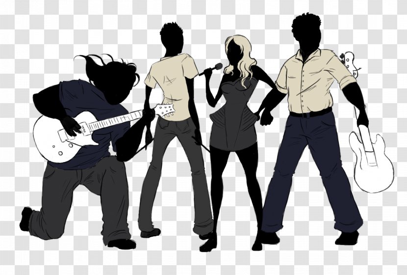 Rock Band Musical Ensemble Silhouette Jazz - Watercolor Transparent PNG