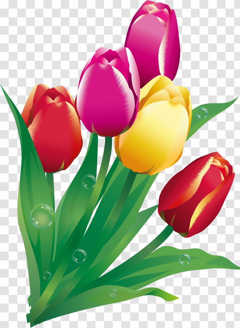 Easter Bunny Flower Christmas Clip Art - Tulip Transparent PNG